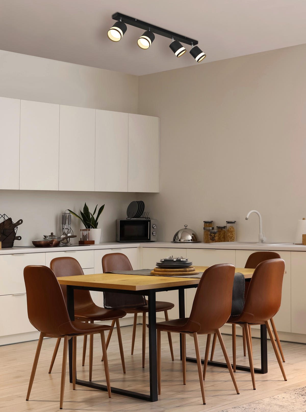 GLOBO Strahler Lucero - schwarz/Opal (80,00/8,20/18,50cm) - GLOBO