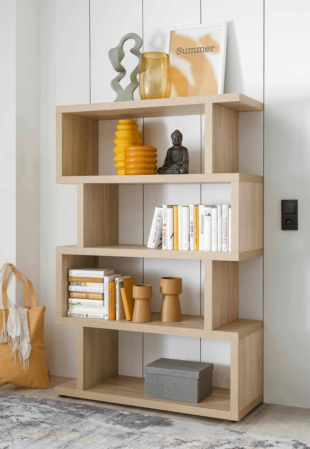 Standregal Style Eiche Sonoma Nachbildung B/H/T: ca. 100x152x38 cm Style - Eiche (100,00/152,00/38,00cm)