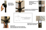 Grasekamp Faltpavillon Modena bordeaux Polyester-Mischgewebe B/H/L: ca. 450x320x300 cm Modena - bordeaux/schwarz (300,00/450,00/320,00cm) - Grasekamp
