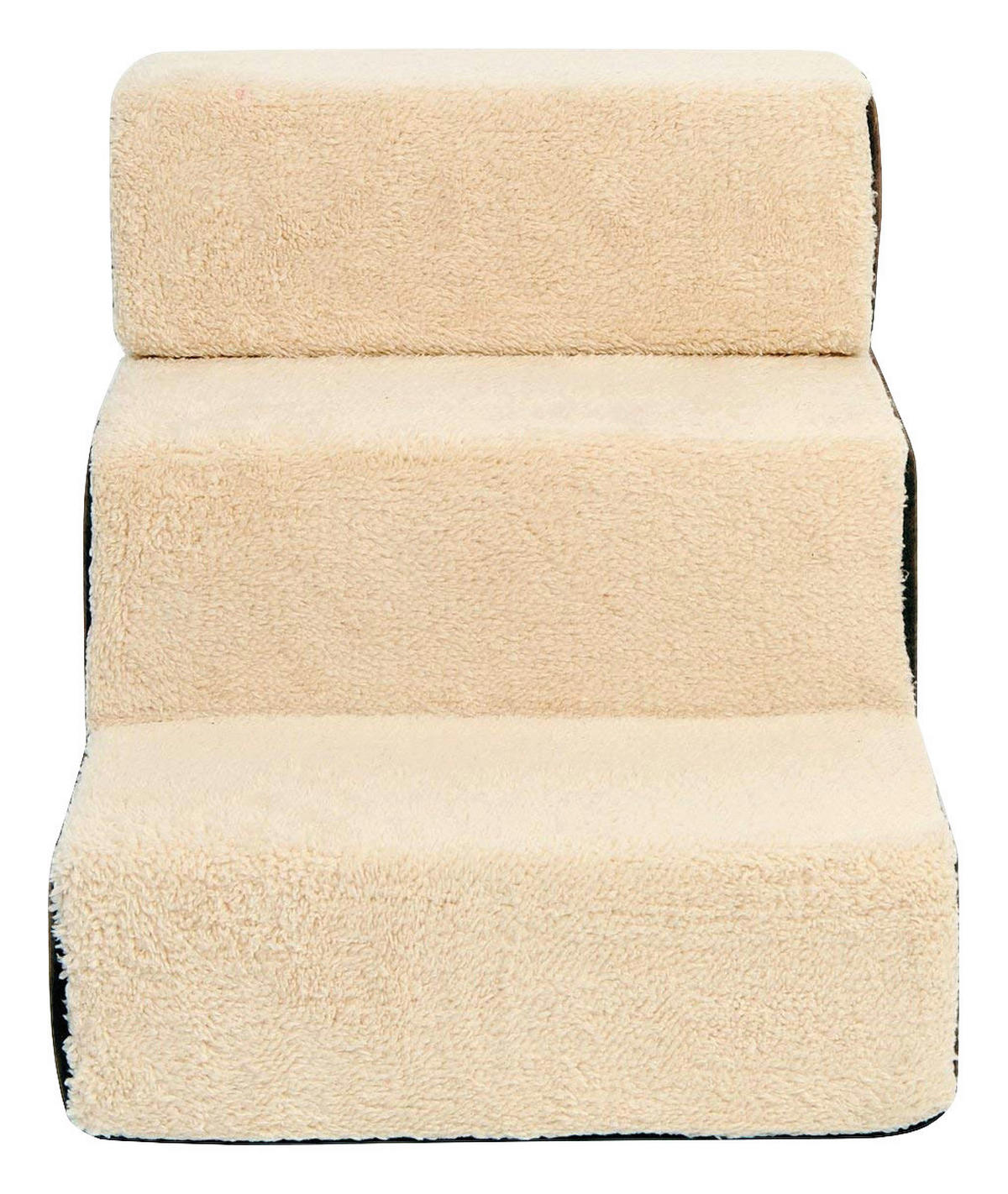 PawHut Hundetreppe beige Schaumstoff B/H/L: ca. 40x39x54 cm Hundetreppe_mit_Plüsch - beige (54,00/40,00/39,00cm) - PawHut