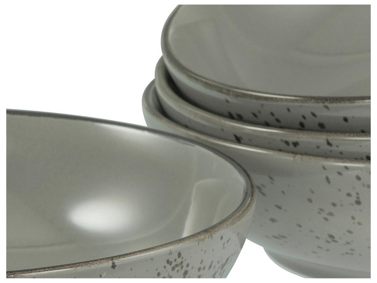 CreaTable Schüssel-Set Nature Collection Stone grau Steinzeug Nature Collection Stone - grau - CreaTable