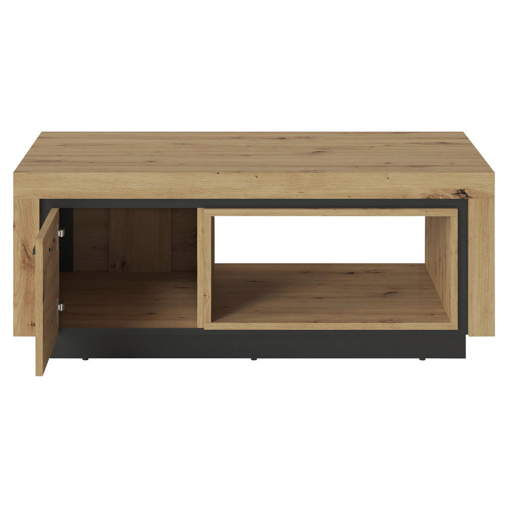 Thumbnail - Couchtisch Eiche Artisan Nachbildung schwarz B/H/T: ca. 110x44x60 cm