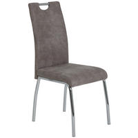 Stuhl Susi 4er Set grau Vintage Microfaser B/H/T: ca. 44x98x61 cm Susi 4er Set - grau (44,00/98,00/61,00cm) - Hela