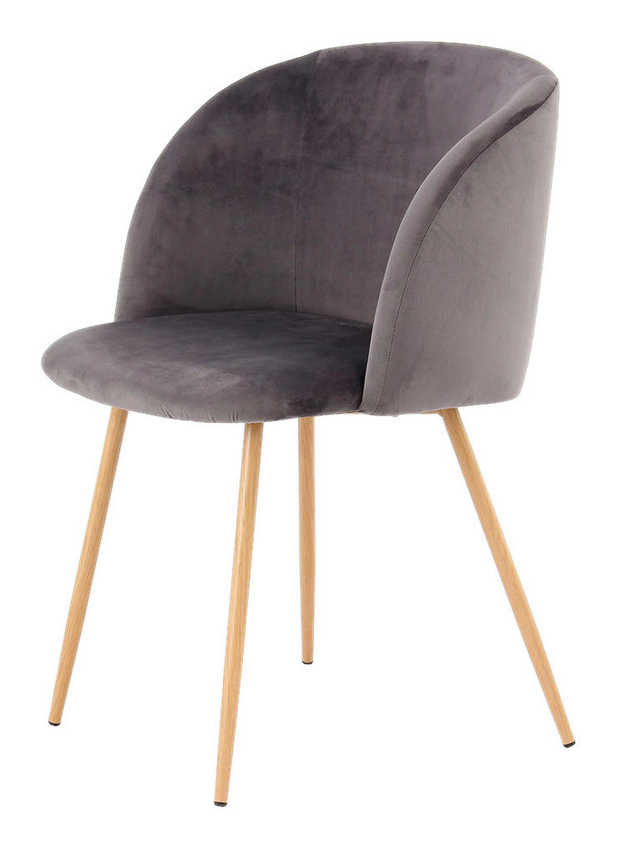 Stuhl Celina 100 2er grau Microfaser B/H/T: ca. 54x84x56 cm Celina 100 2er - Eiche/grau (54,00/84,00/56,00cm) - 360 Living