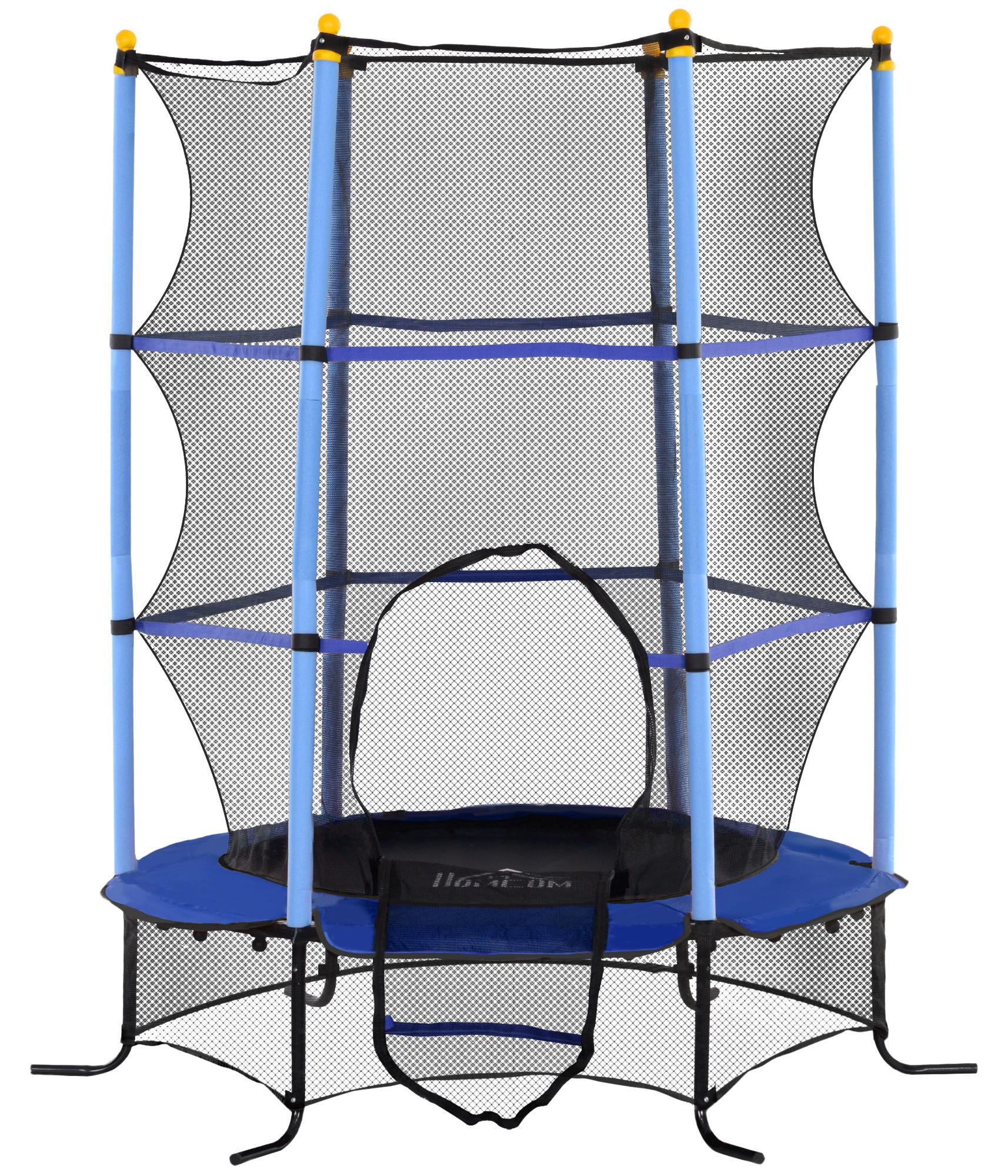 HOMCOM Kindertrampolin blau B/H/L: ca. 163x190x163 cm Kindertrampolin - blau (163,00/163,00/190,00cm) - HOMCOM