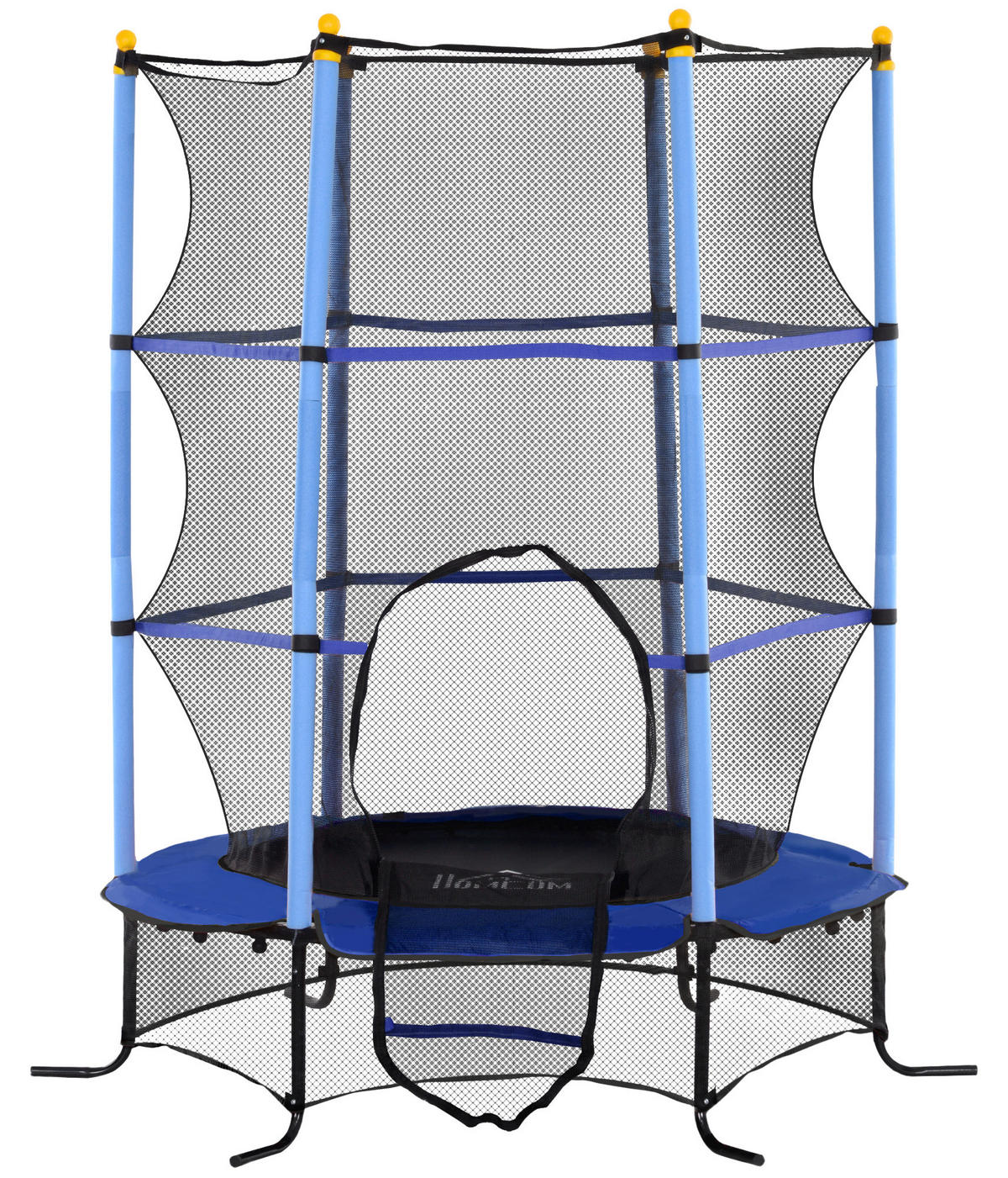 HOMCOM Kindertrampolin blau B/H/L: ca. 163x190x163 cm Kindertrampolin - blau (163,00/163,00/190,00cm) - HOMCOM