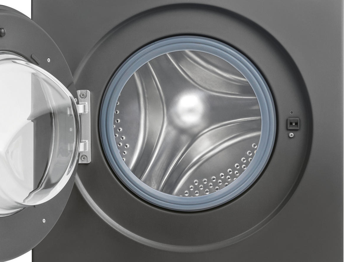 Bomann Waschmaschine WA 7185 T schwarz B/H/T: ca. 60x85x54 cm ca. 8 kg Waschmaschine WA 7185 T - schwarz/titanfarbig (60,00/85,00/54,00cm) - Bomann