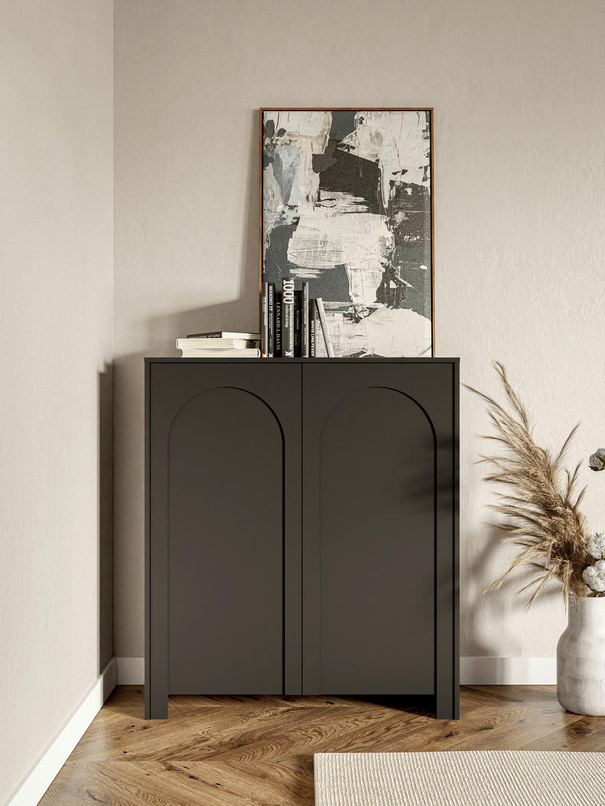 Kommode ARCO schwarz B/H/T: ca. 100x117x35 cm ARCO - schwarz (100,00/117,00/35,00cm) - WIPMEB
