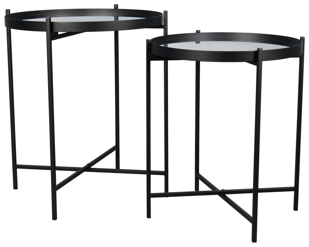 Beistelltisch Verena schwarz H/D: ca. 51x45 cm Verena - schwarz (45,00/51,00cm)