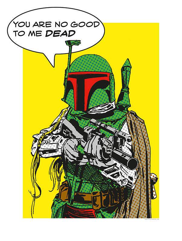 Komar Poster Star Wars Classic Comic Quote Boba_ Star Wars B/L: ca. 30x40 c günstig online kaufen