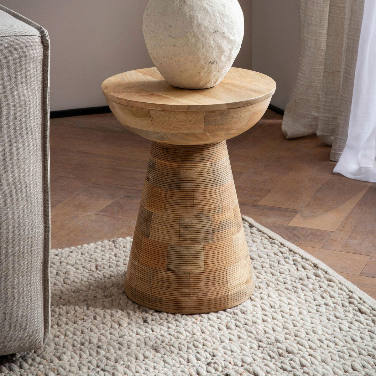 Beistelltisch Mango B/H/T: ca. 37x45x37 cm Beistelltisch - (37,00/45,00/37,00cm) - Wohnling