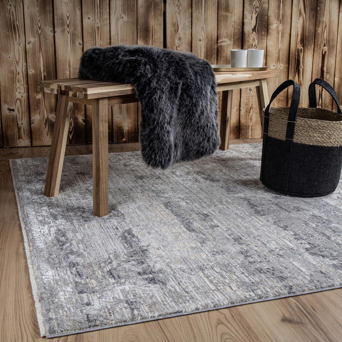 Obsession Teppich My Manaos grau B/L: ca. 140x200 cm My Manaos - grau (140,00/200,00cm) - Obsession