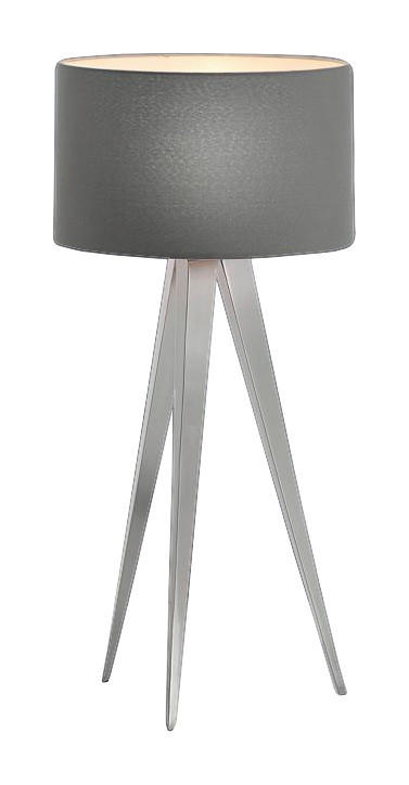 Näve Leuchten Hockerleuchte  NV3134316 grau Holz Stoff H/D: ca. 62x28 cm 1 Brennstellen Tripod - grau (28,00/62,00cm) - Näve Leuchten