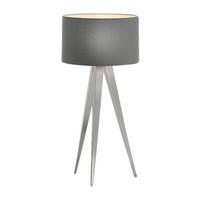 Näve Leuchten Hockerleuchte  NV3134316 grau Holz Stoff H/D: ca. 62x28 cm 1 Brennstellen Tripod - grau (28,00/62,00cm) - Näve Leuchten