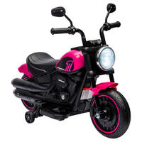 HOMCOM Kinderauto rosa B/H/L: ca. 42x76x57 cm Elektromotorrad - schwarz/rosa (57,00/42,00/76,00cm) - HOMCOM