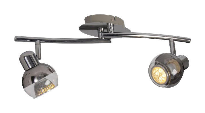Näve Leuchten LED-Wand- Deckenleuchten NV1117542 Chrom Glas Metall B/H/T: ca. 41x8x14 cm 2 Brennstellen Boccia - Chrom (41,00/8,00/14,00cm) - Näve Leuchten