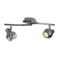 Näve Leuchten LED-Wand- Deckenleuchten NV1117542 Chrom Glas Metall B/H/T: ca. 41x8x14 cm 2 Brennstellen Boccia - Chrom (41,00/8,00/14,00cm) - Näve Leuchten