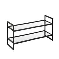 Zeller Schuhregal schwarz Metall B/H/L: ca. 24x36x70 cm Schuhregal - schwarz (70,00/24,00/36,00cm) - Zeller