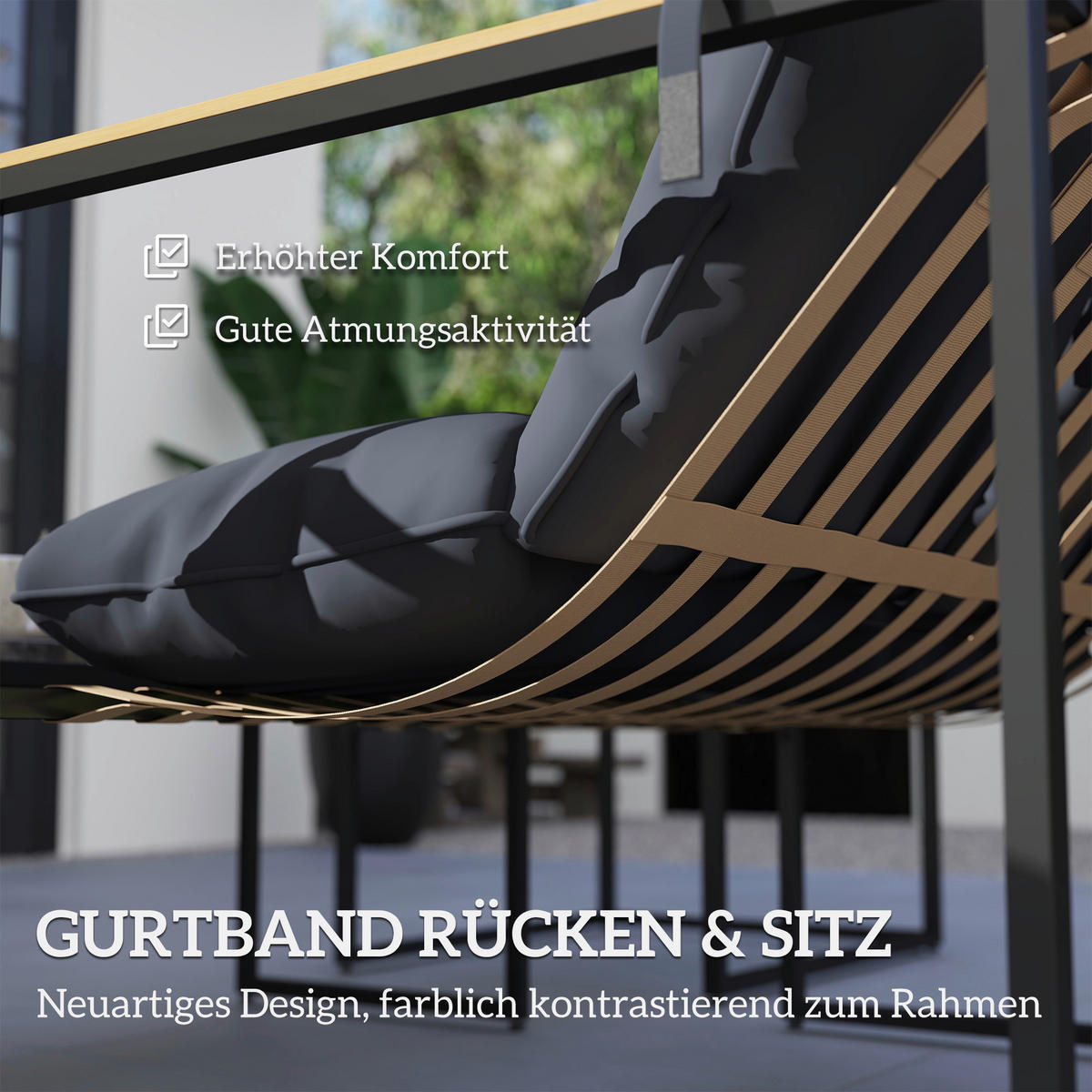 Outsunny Gartenmöbel-Set grau Polyester B/H/L: ca. 70x67x114 cm Gartenmöbel-Set - grau (114,00/70,00/67,00cm) - Outsunny