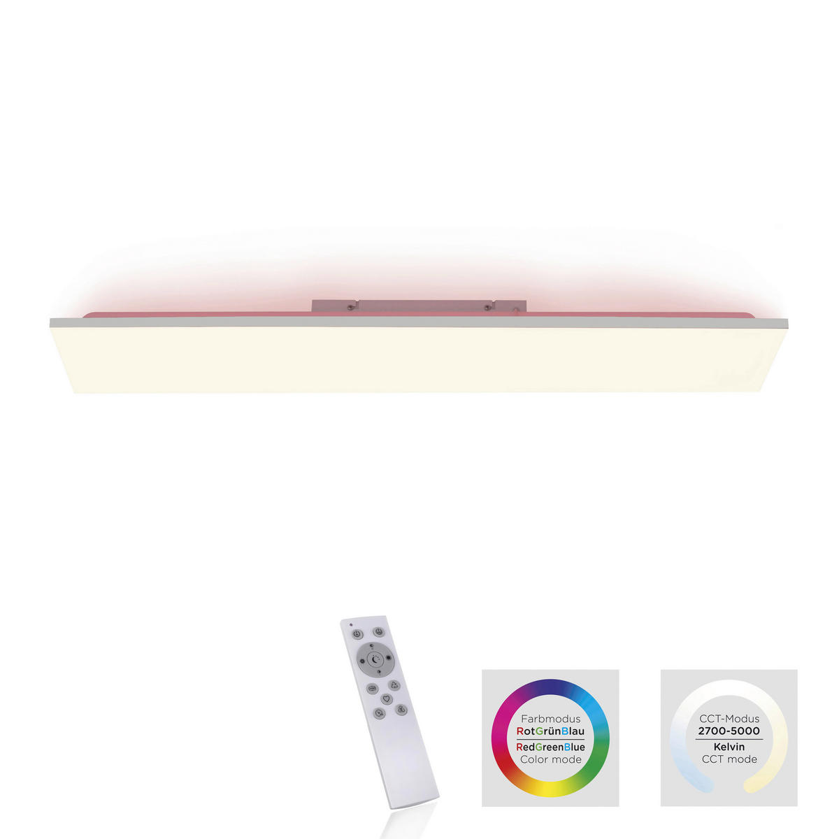 Just Light Deckenleuchte 15601-16 Gustav weiß Aluminium Kunststoff Eisen B/H/L: ca. 25x6x100 cm Gustav - weiß (100,00/25,00/6,00cm) - Just Light