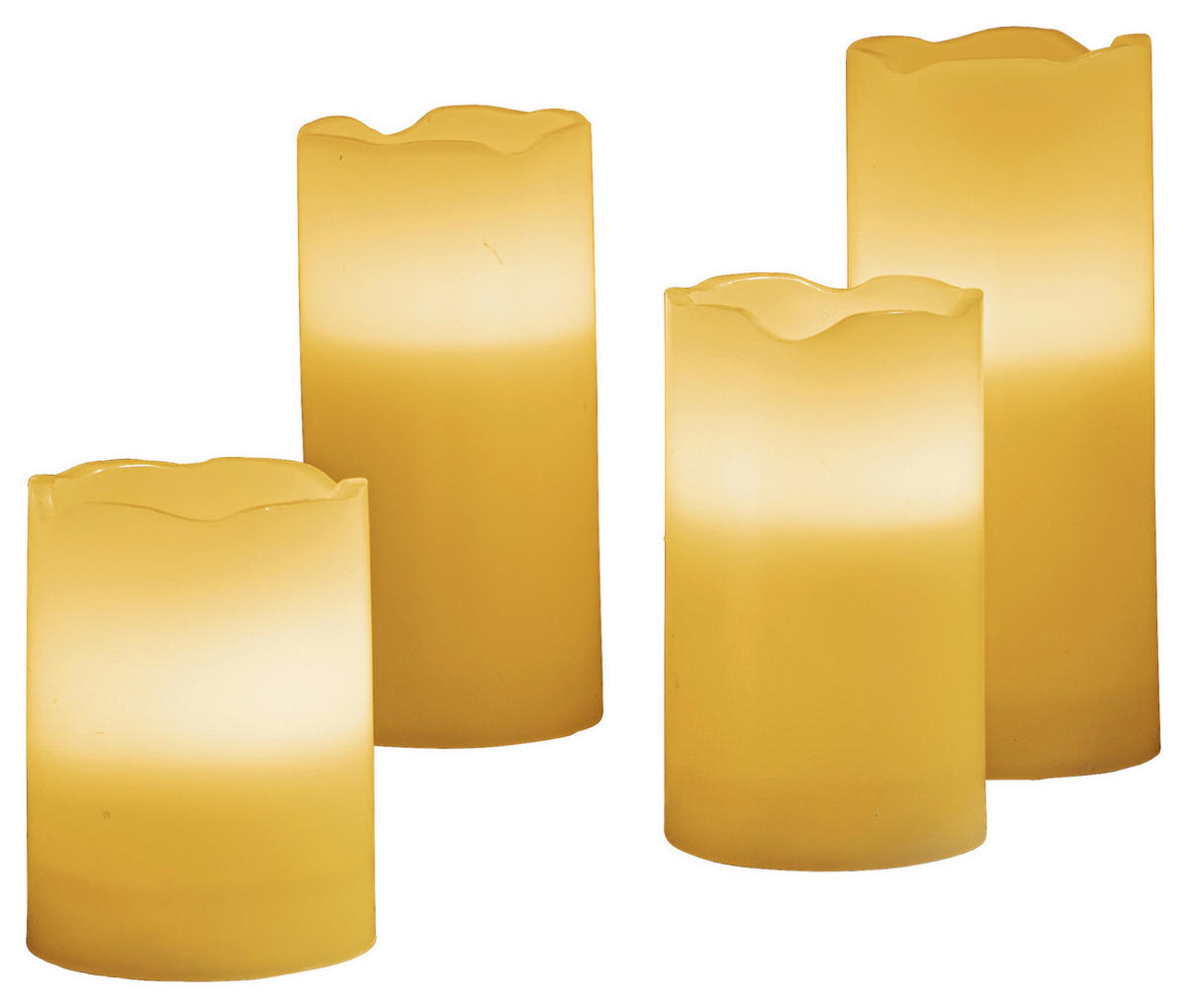 LED-Kerzen 4er Set warmweiß LED-Kerzen_flammenlos_4erSet - warmweiß