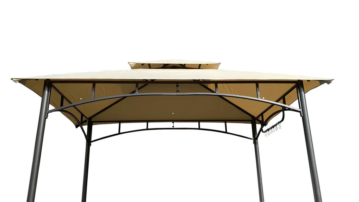 Grasekamp Grillpavillon beige Polyester-Mischgewebe B/H/T: ca. 150x250x220 cm Grillpavillon_BBQ - beige (150,00/250,00/220,00cm) - Grasekamp