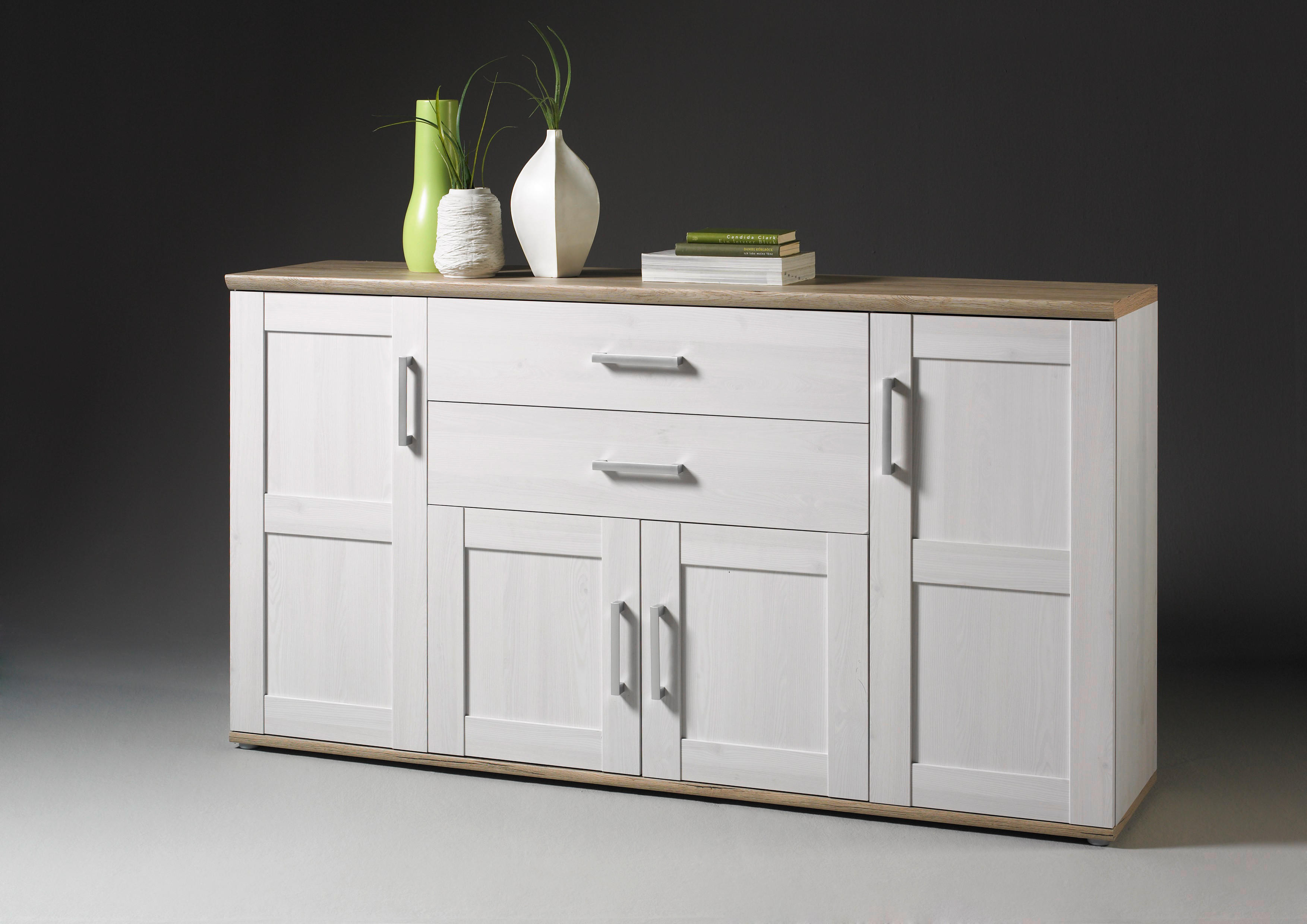 Sideboard Romance Sibiu Lärche Nachbildung San-Remo Nachbildung B/H/T: ca. 186x100x46 cm Romance - (186,00/100,00/46,00cm)