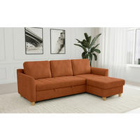 Ecksofa Liv terra Microfaser B/H/T: ca. 231x86x150 cm Liv - Eiche/terra (231,00/86,00/150,00cm)