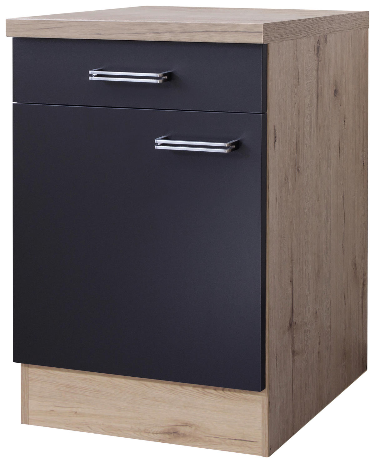 Unterschrank Elva anthrazit B/H/T: ca. 60x86x60 cm Elva - Eiche/anthrazit (60,00/86,00/60,00cm) - Flex-Well