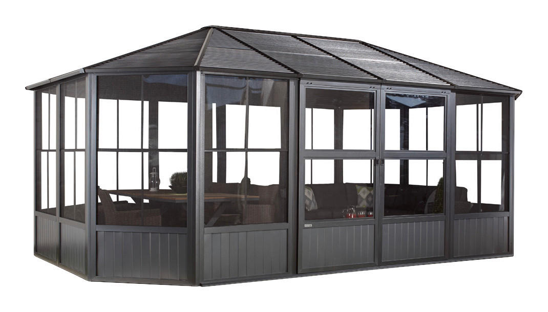 Sojag Kaltwintergarten Charleston anthrazit Aluminium B/H/T: ca. 594x281x384 cm Charleston - anthrazit (594,00/281,00/384,00cm) - Sojag