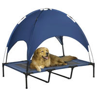 PawHut Hunde-Zubehör dunkelblau Polyester B/H/L: ca. 92x122x108 cm Hundebett - schwarz/dunkelblau (108,00/92,00/122,00cm) - PawHut