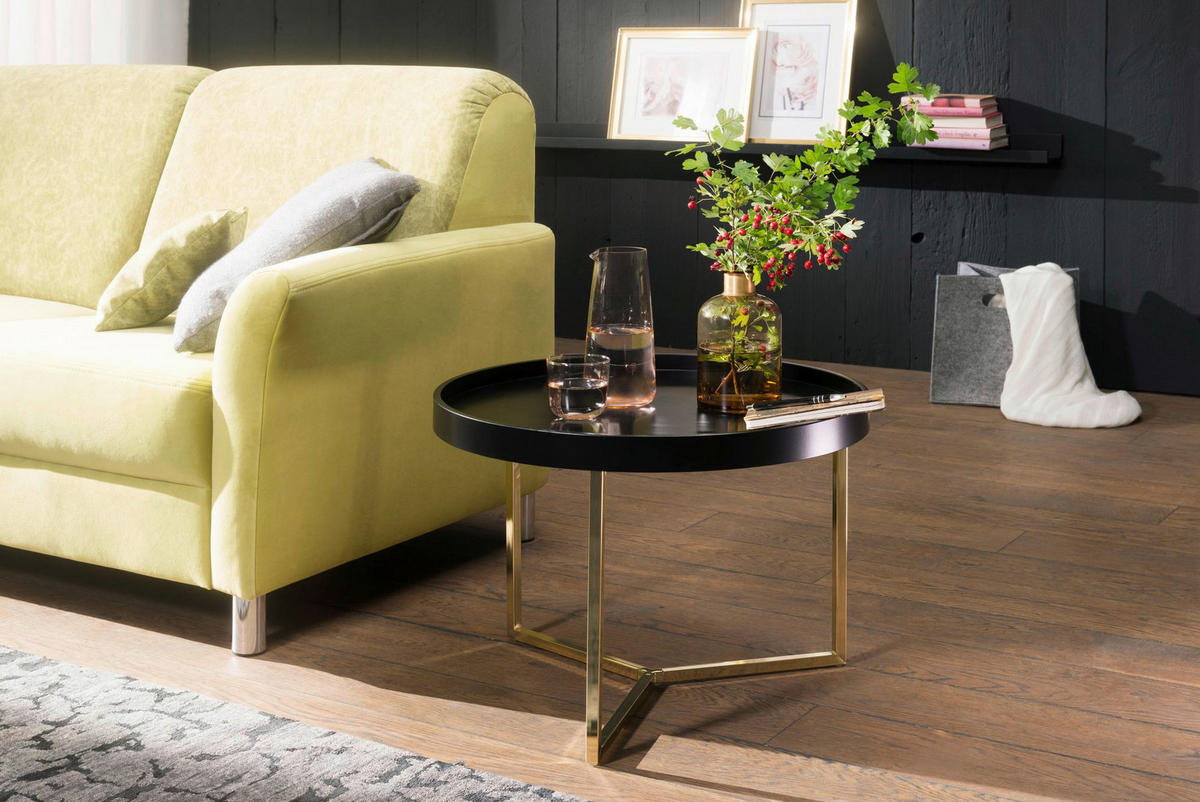 Couchtisch schwarz gold B/H/T: ca. 0x42x0 cm Couchtisch JESI - gold/schwarz (0,00/42,00/0,00cm) - Wohnling