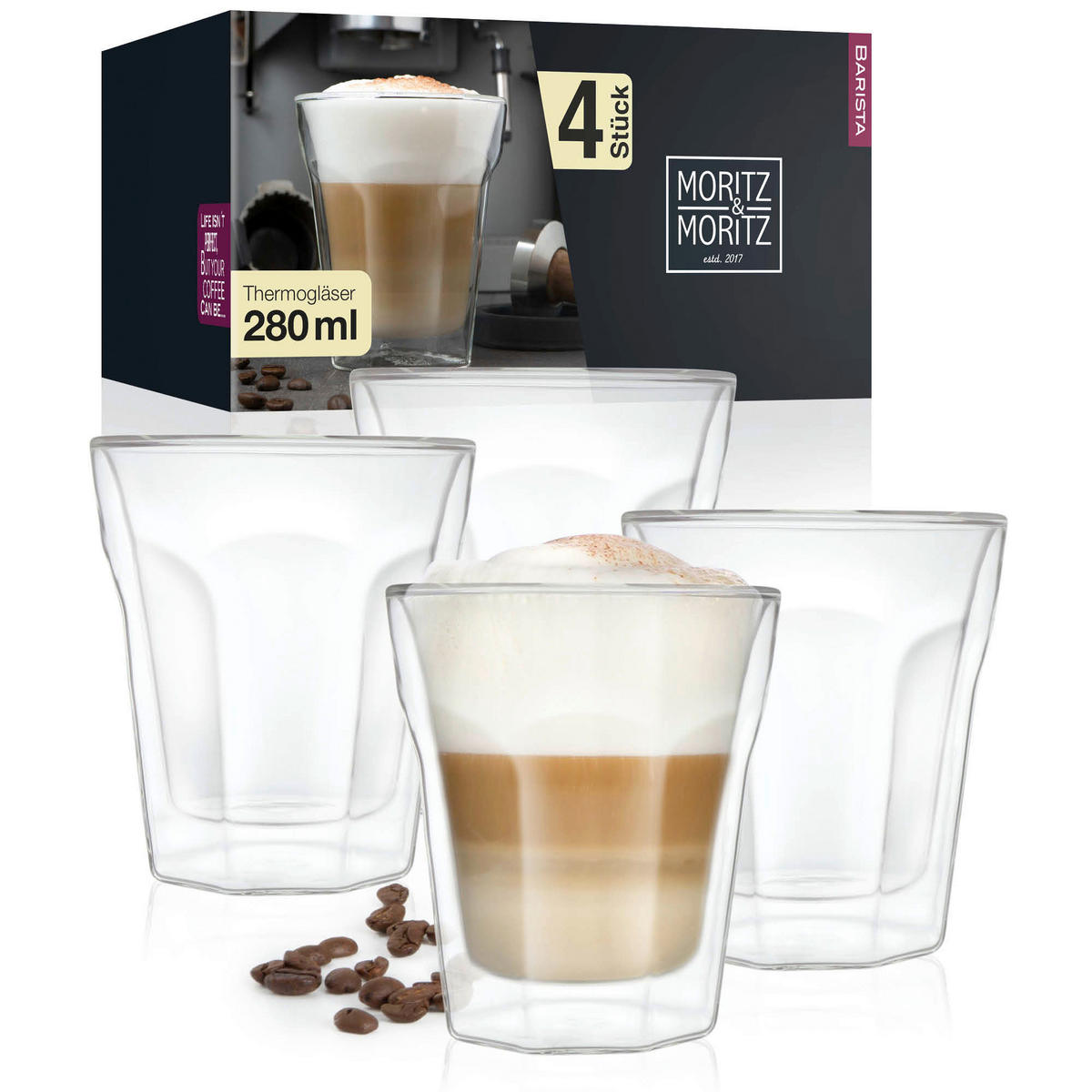 Moritz & Moritz Gläserset Barista glasklar Barista - glasklar - Moritz & Moritz
