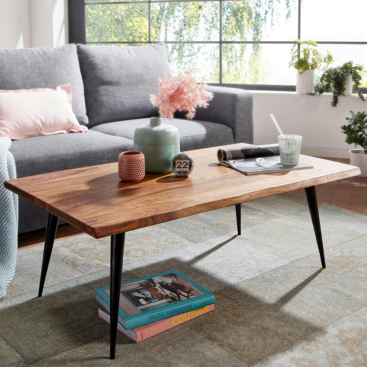 Couchtisch braun B/H/T: ca. 60x40x110 cm Couchtisch - braun (60,00/40,00/110,00cm) - Wohnling