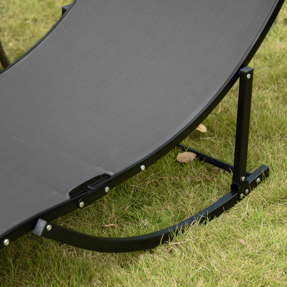 Outsunny Gartenliege 2er Set dunkelgrau Aluminium B/H/L: ca. 61x63x165 cm Gartenliege_2erSet - dunkelgrau (165,00/61,00/63,00cm) - Outsunny