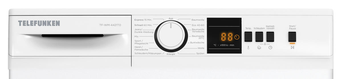 TELEFUNKEN Waschmaschine  TF-WM-4421T0 Waschmaschine TF-WM-4421T0 - weiß (60,00/85,00/50,00cm) - Telefunken