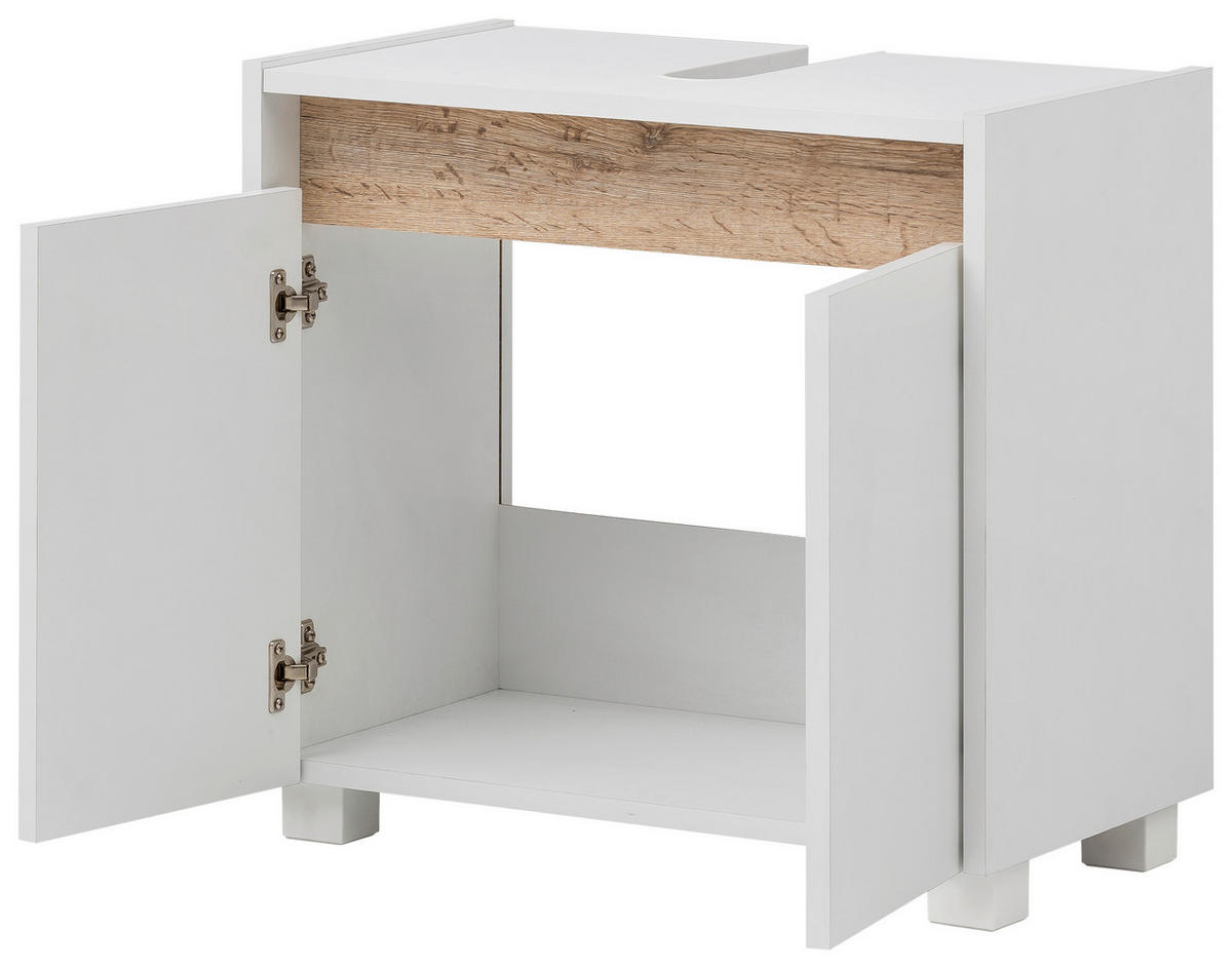 Waschbeckenunterschrank Cosmo perlweiß Optik B/H/T: ca. 56,9x54,6x33 cm Cosmo - (56,90/54,60/33,00cm) - Möbelpartner