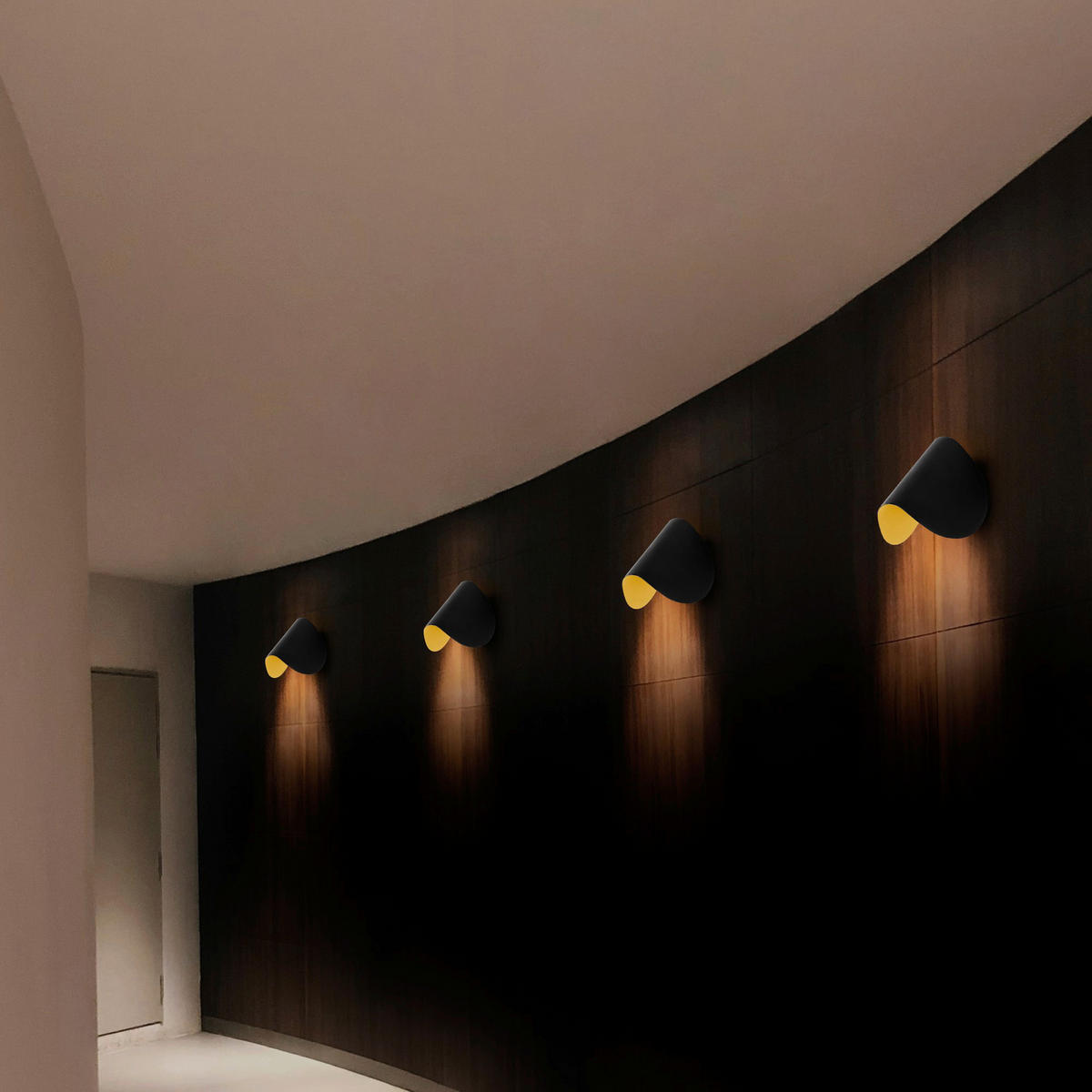 Opviq Wandleuchte 119FRS1141 schwarz Metall B/H/L: ca. 13x12x17 cm 1 Brennstellen Heybe - schwarz (17,00/13,00/12,00cm) - Opviq