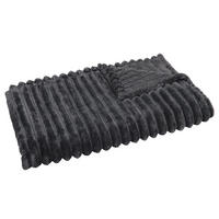 Wohndecke Luxus Flanell Luxus - anthrazit (140,00/200,00cm) - POCOline