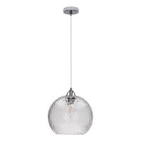 SPOT Light Pendelleuchte 9722100 Chrom klar Glas Metall H/D: ca. 120x24 cm E27 1 Brennstellen Universe - klar/Chrom (24,00/120,00cm) - SPOT Light