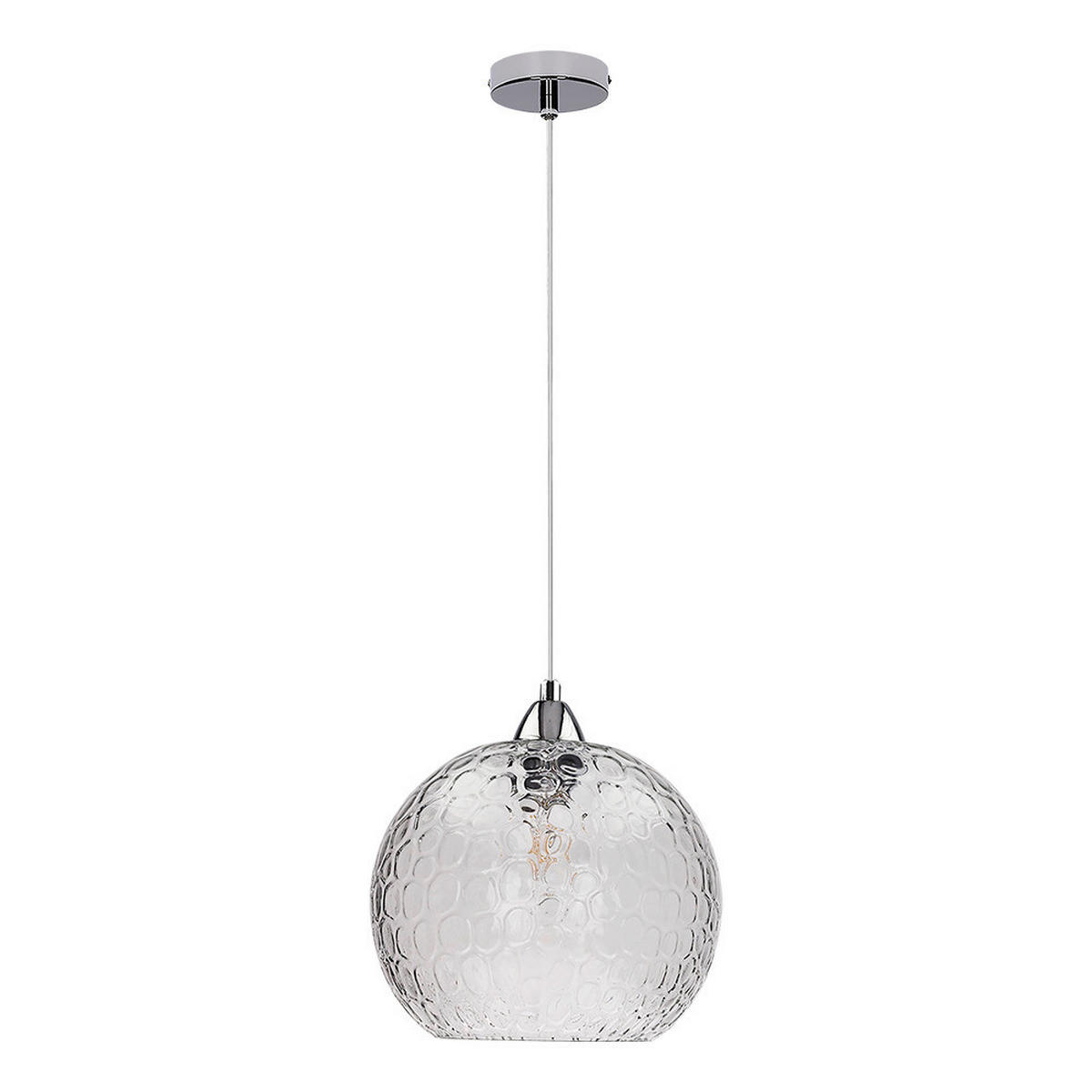 SPOT Light Pendelleuchte 9722100 Chrom klar Glas Metall H/D: ca. 120x24 cm E27 1 Brennstellen Universe - klar/Chrom (24,00/120,00cm) - SPOT Light