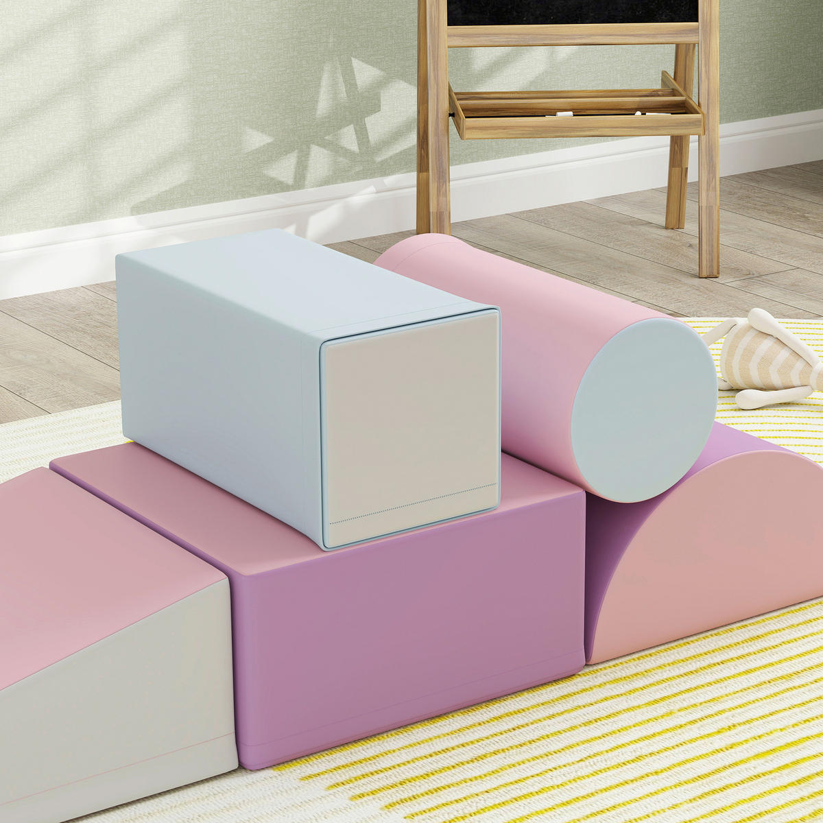 HOMCOM Bausteinset B/H/L: ca. 40,6x20,3x40,6 cm Bausteinset - multicolor (40,60/40,60/20,30cm) - HOMCOM
