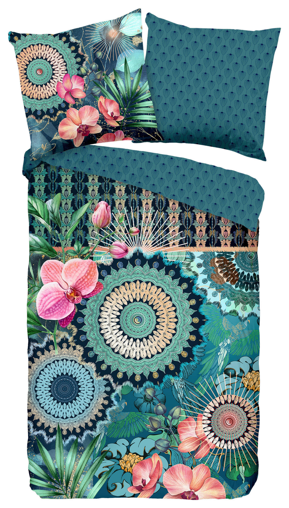 Baumwoll Bettwäsche Valdez Satin Valdez - petrol (155,00/220,00cm) - HIP