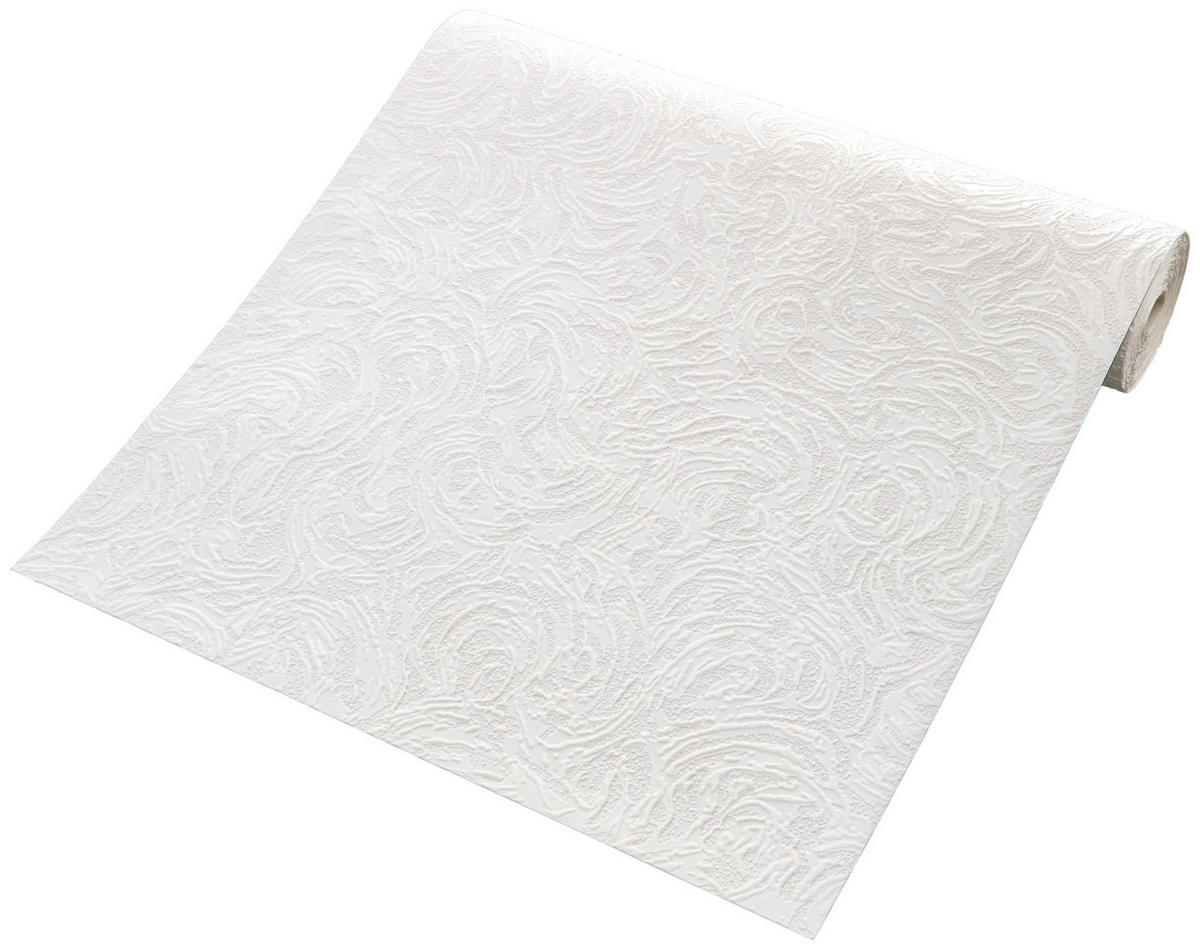 UGEPA Vinyltapete Struktur weiß B/L: ca. 53x1005 cm Vinyltapete_D24700 - weiß (53,00/1005,00cm) - UGEPA