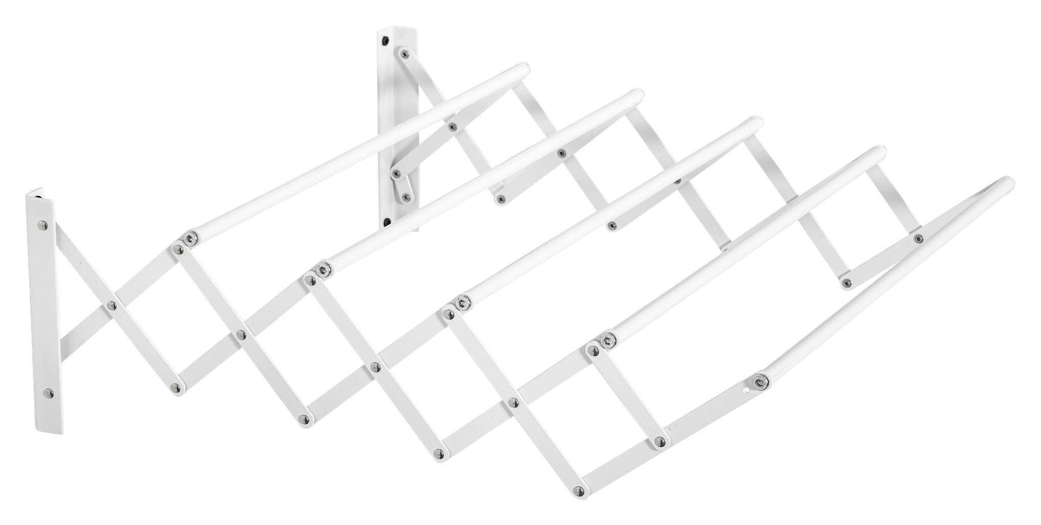 HOMCOM Wäscheständer weiß Eisen B/H/L: ca. 60x63,5x20 cm Wäscheständer - weiß (20,00/60,00/63,50cm) - HOMCOM