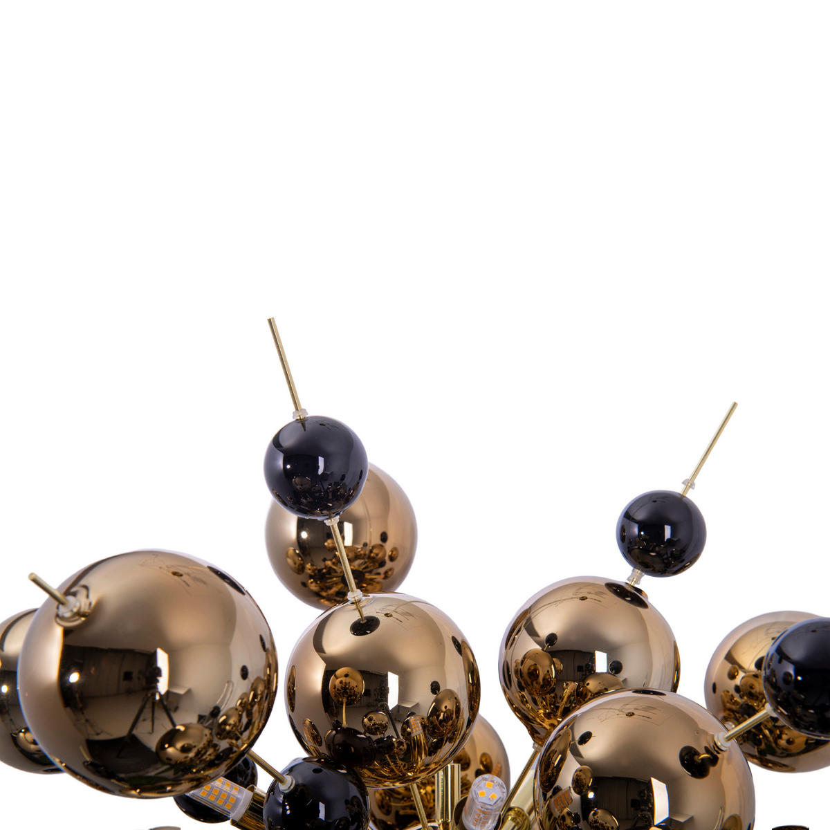 Näve Leuchten Pendelleuchte 7026458 gold Glas Metall B/H/T: ca. 65x150x65 cm G9 10 Brennstellen Explosion - gold (65,00/150,00/65,00cm) - Näve Leuchten