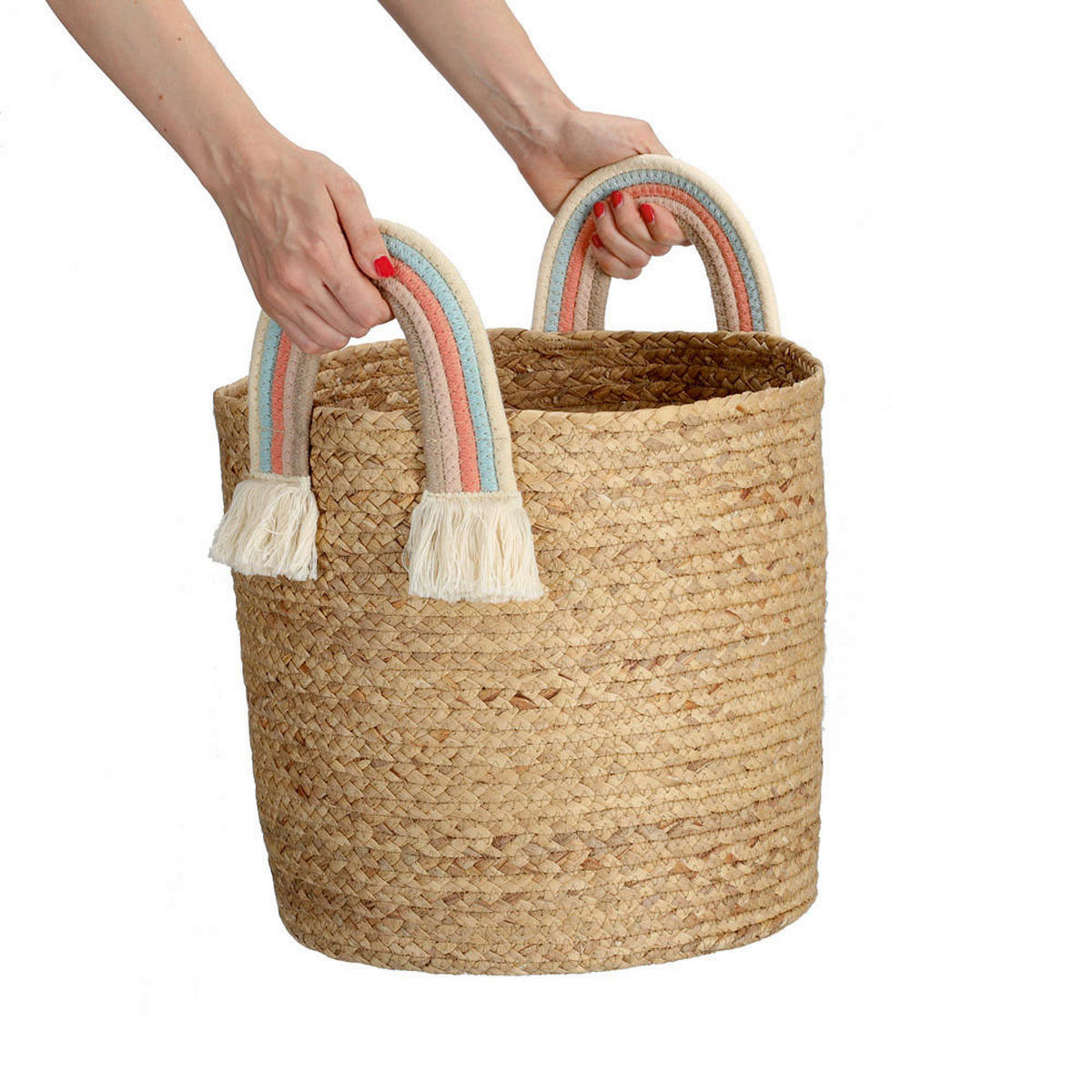 Zeller Korb Rainbow multicolor Baumwolle B/H/L: ca. 35x34x35 cm Rainbow - multicolor (35,00/35,00/34,00cm) - Zeller