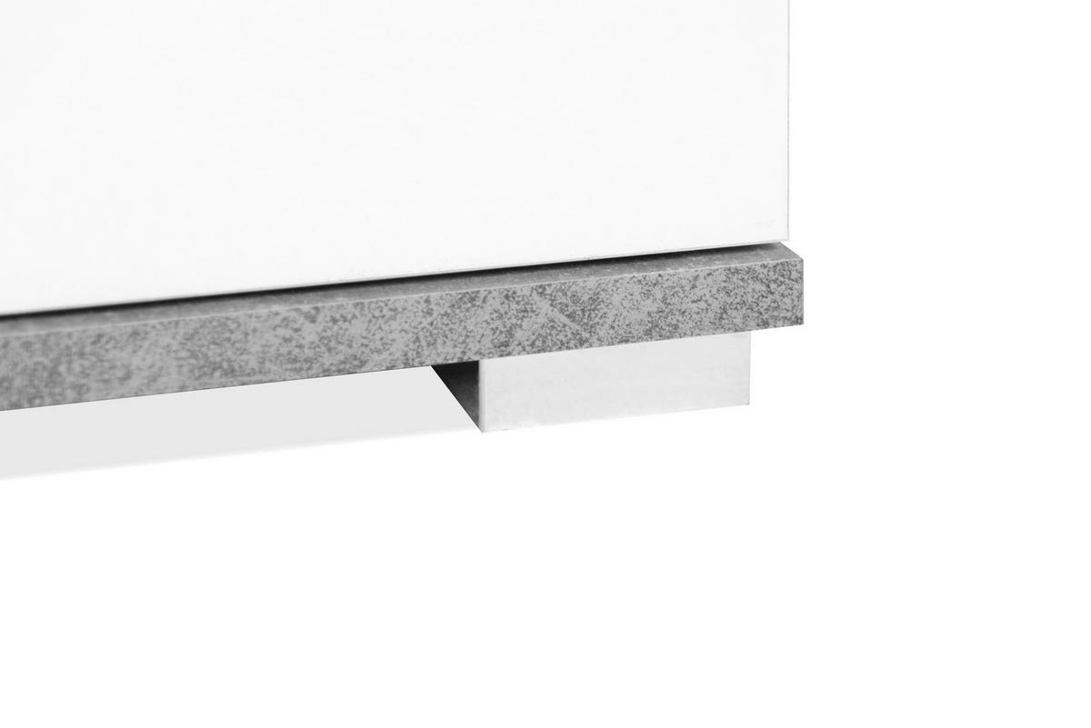Sideboard Volos Beton Optik weiß B/H/T: ca. 160x90x38 cm Volos - weiß (160,00/90,00/38,00cm)
