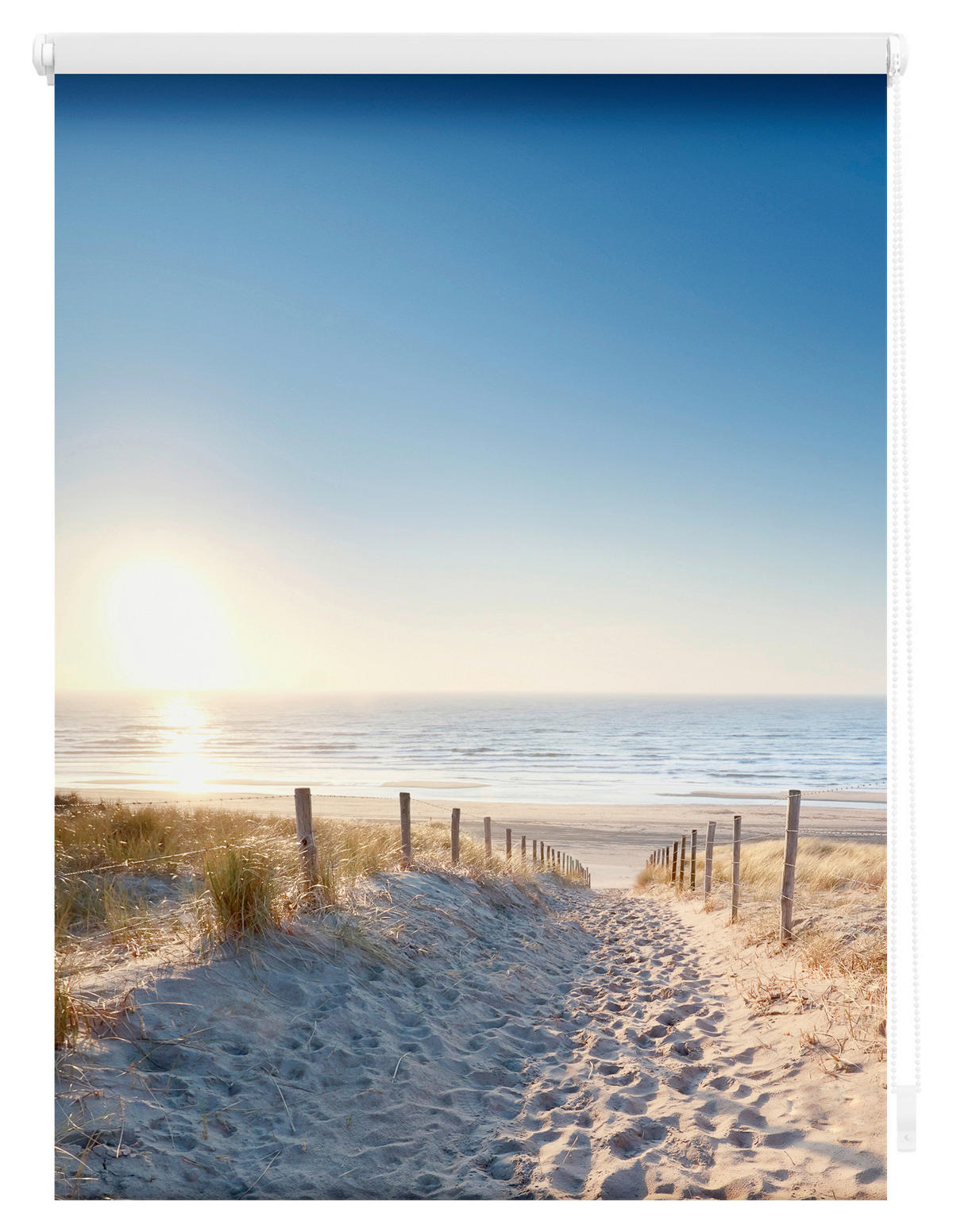 Verdunkelungsrollo Ostseestrand blau B/L: ca. 70x150 cm Ostseestrand - blau (70,00/150,00cm) - LICHTBLICK