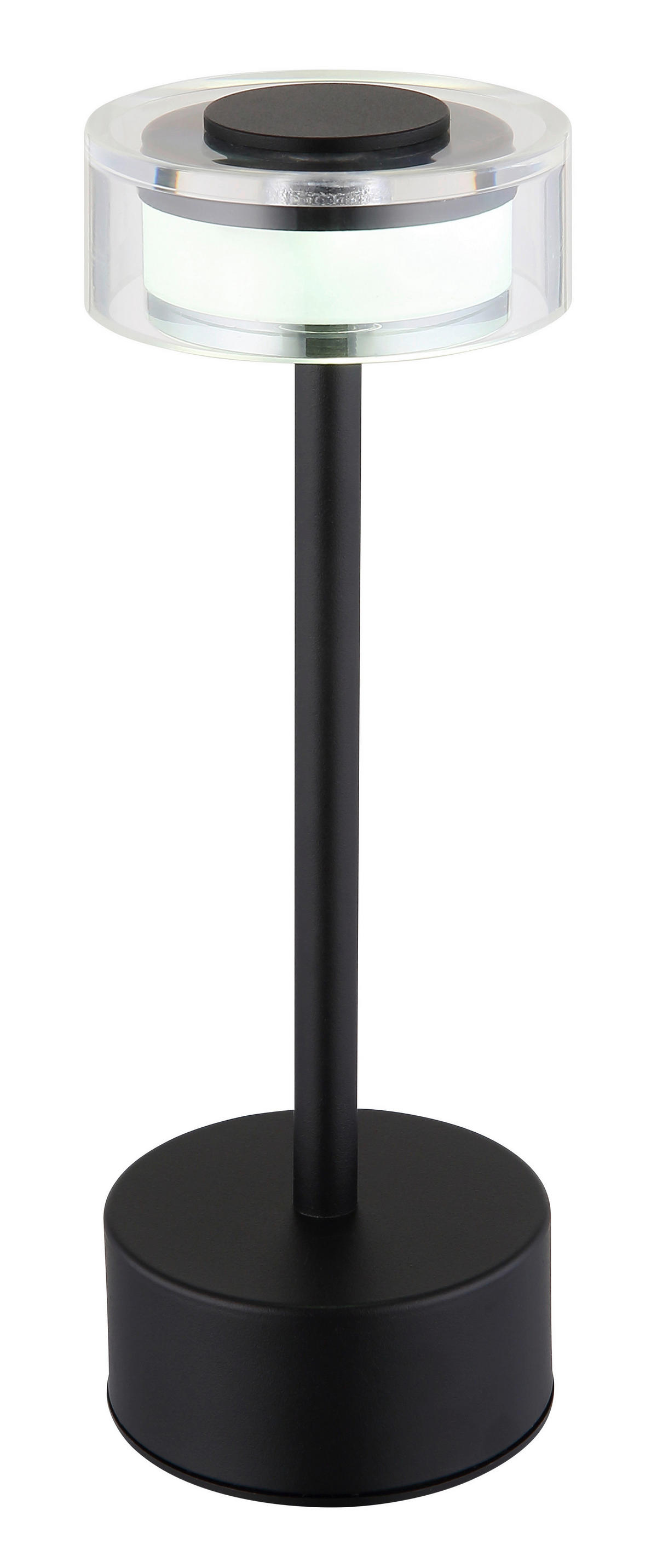 GLOBO LED-Tischleuchte SHIRA 21026S mattschwarz klar Rauch Metall Kunststoff H/D: ca. 23,5x8 cm 1 Brennstellen SHIRA - klar/mattschwarz (8,00/23,50cm) - GLOBO
